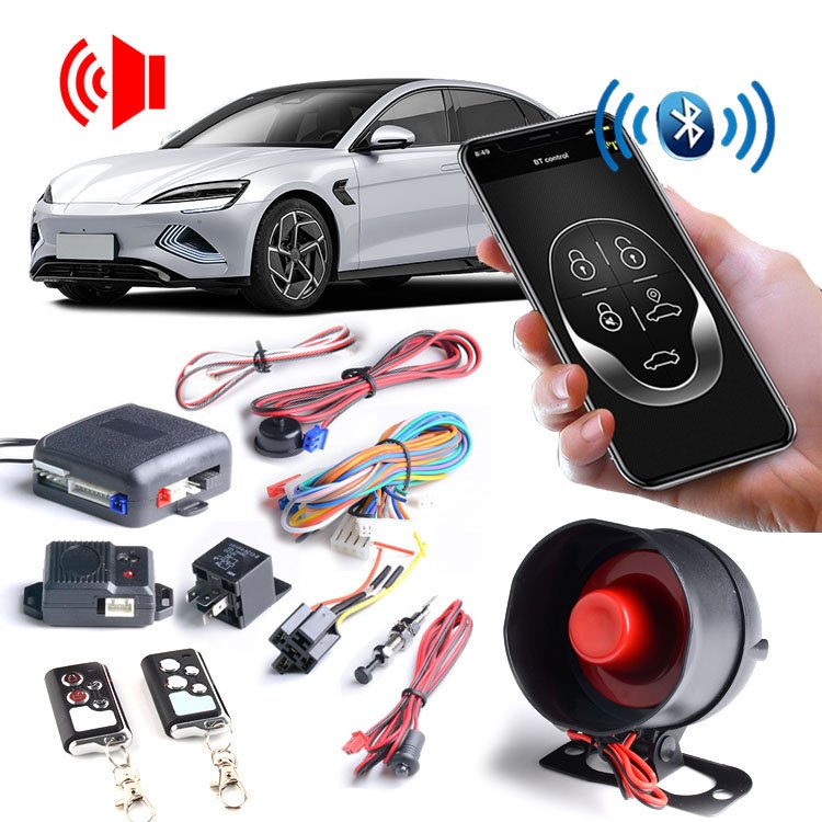 Phone APP BT Remote Control One Way Car Anti Theft Device Car Alarm Central Locking System